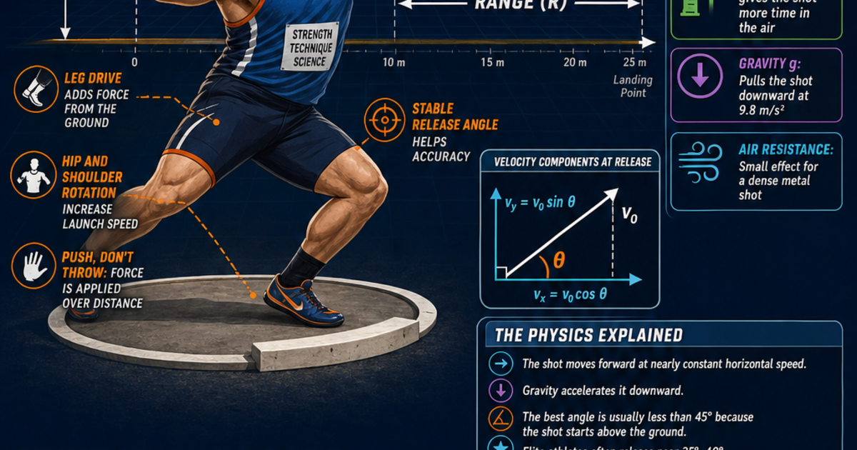 Sports Science: The Physics of Shot Put Infographic | LivePhysics™