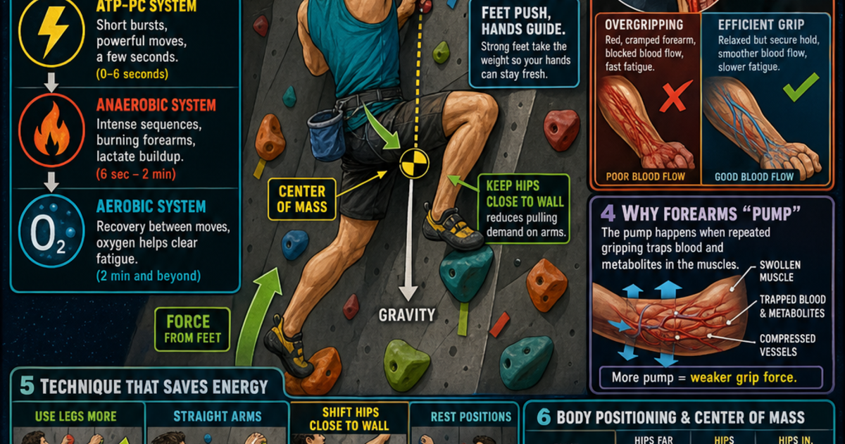 Sports Science: The Science of Climbing Endurance Infographic ...