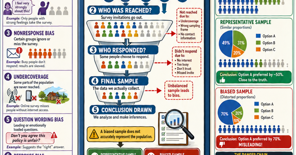 Bias in Surveys and Samples Infographic | LivePhysics™