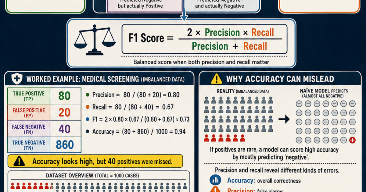 Statistics: Precision, Recall, and F1 Score Infographic | LivePhysics™