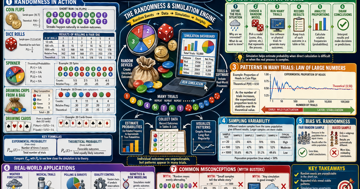 Randomness and Simulation Infographic | LivePhysics™