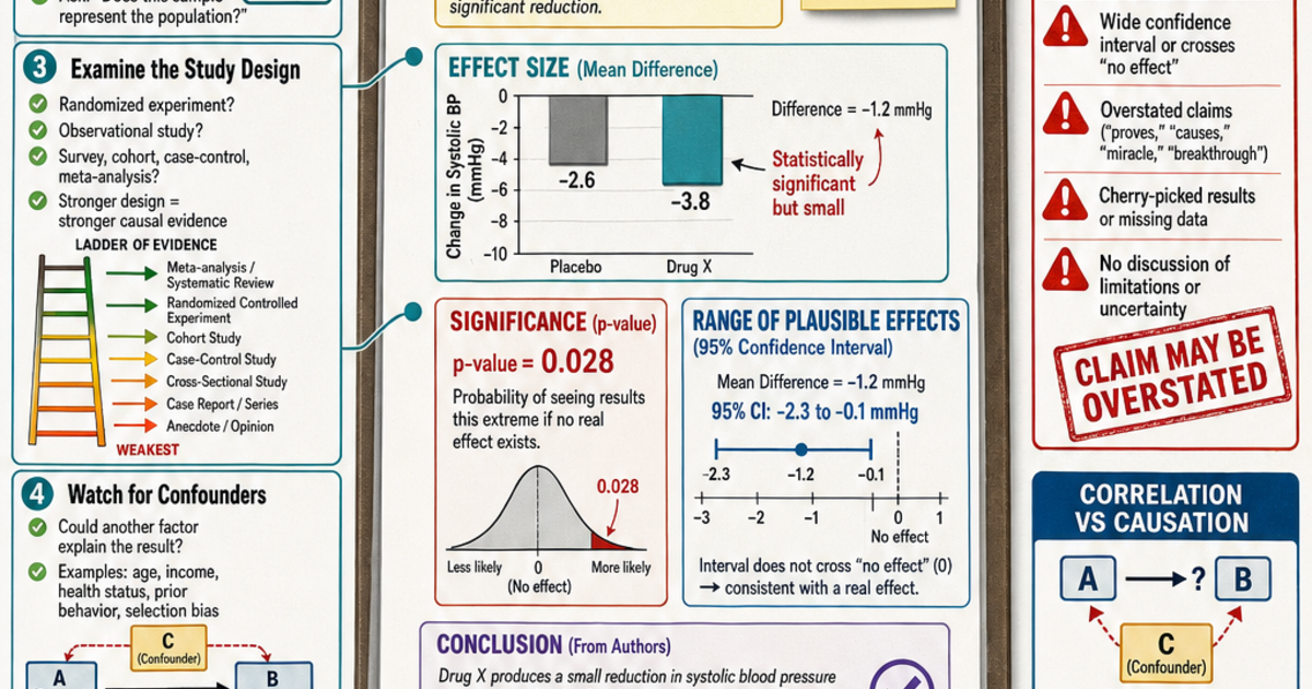 Evidence Reading Statistics Statistics: Reading a Research Study Infographic | LivePhysics™