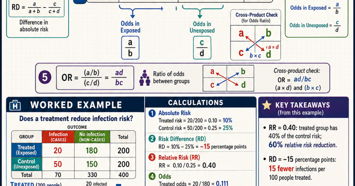 Statistics: Risk, Relative Risk, and Odds Ratio Infographic | LivePhysics™