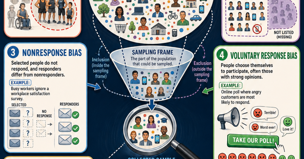 Statistics: Sampling Bias Types Infographic | LivePhysics™