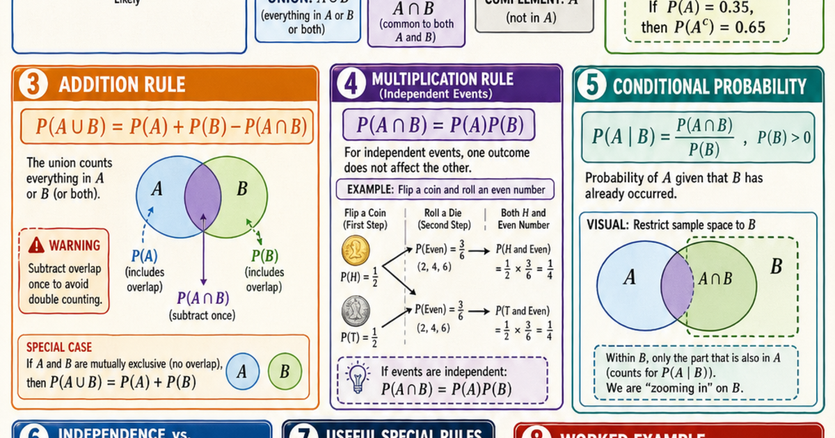 Probability Rules Infographic | LivePhysics™