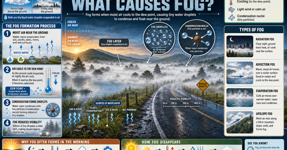 Mist Causes What Causes Fog Infographic | LivePhysics™