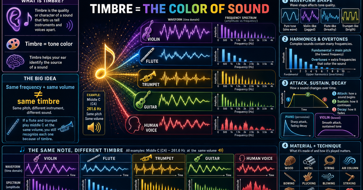 Timbre Ribs What Is Timbre Infographic | LivePhysics™