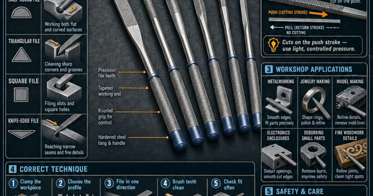 File Workshop Machine Tools & Workshop Machines: Needle File Set Infographic | LivePhysics™