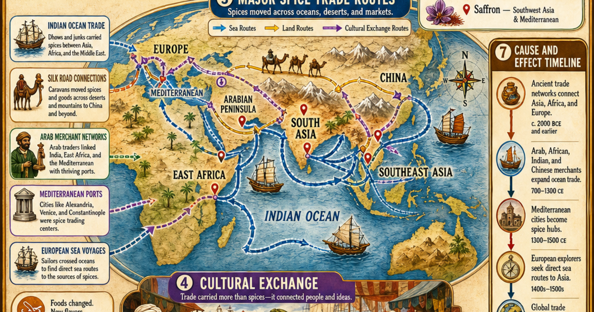 World Cultures: Spices and the Spice Trade Infographic | LivePhysics™