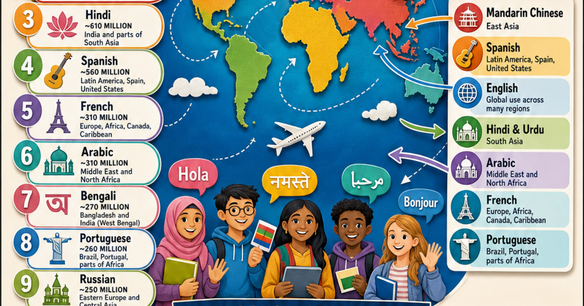 World Cultures: The World's Most Spoken Languages Infographic ...