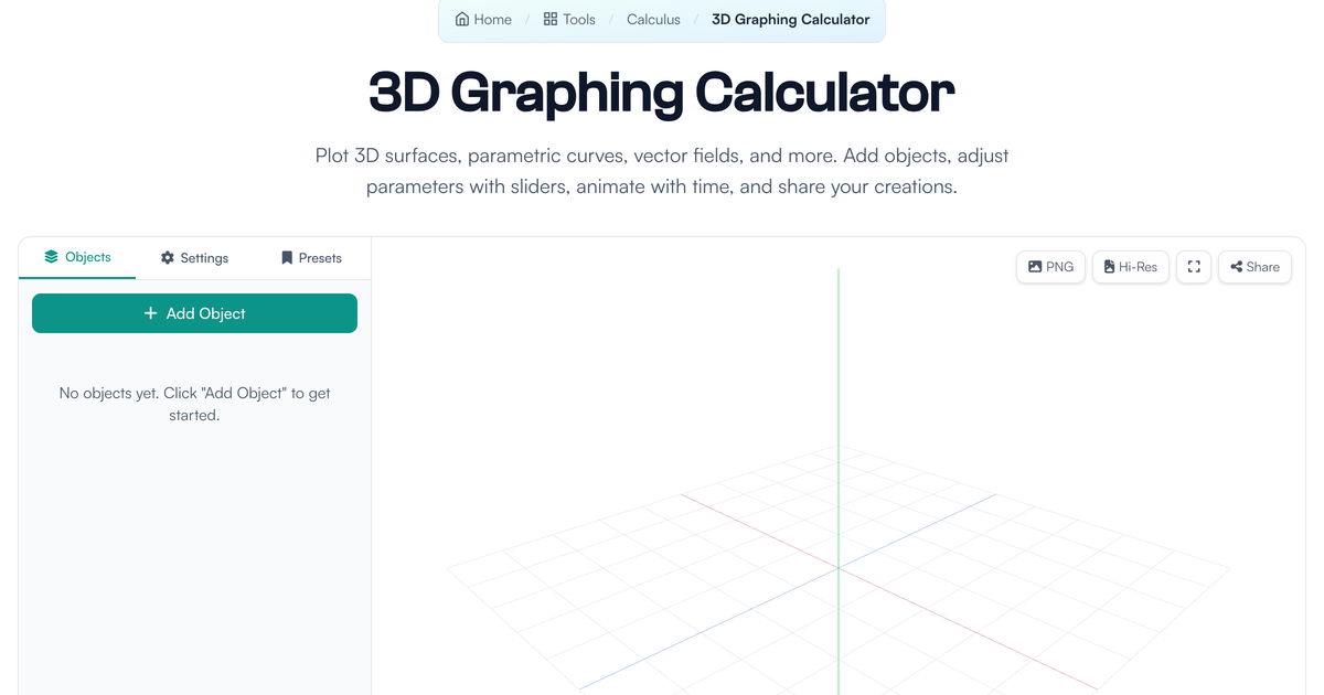 3D Graphing Calculator | LivePhysics™