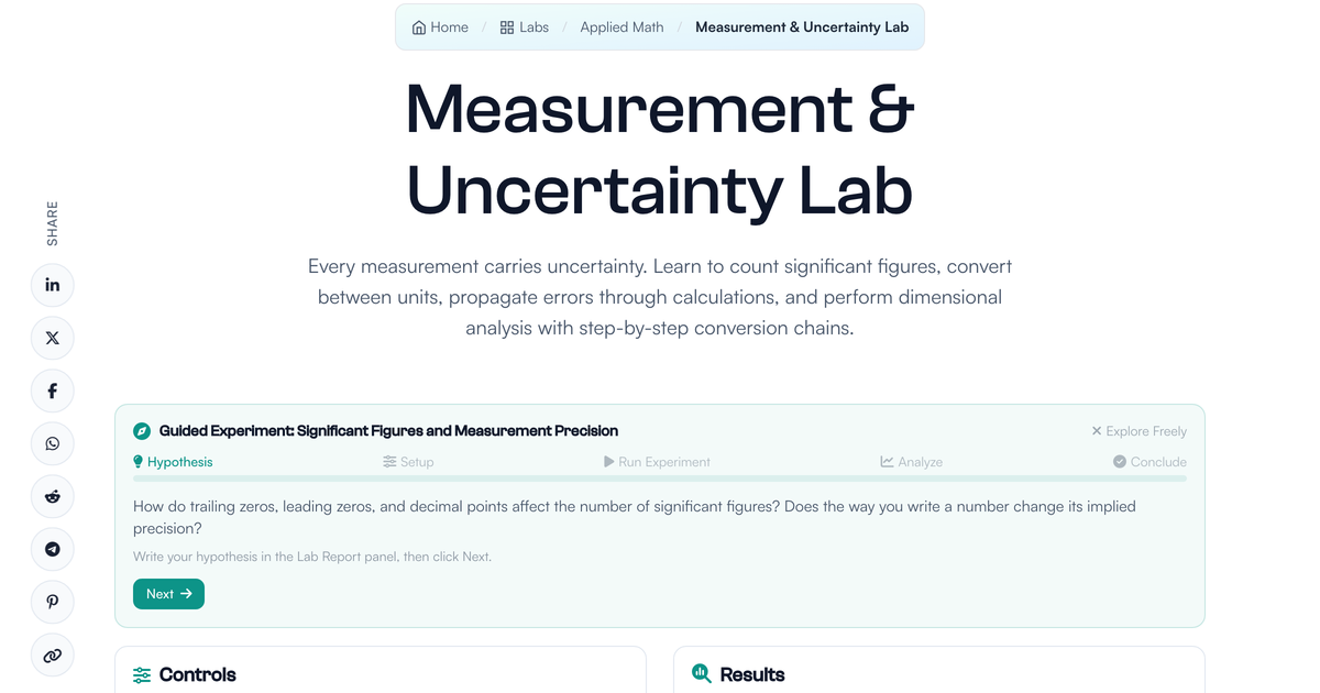 Measurement & Uncertainty Lab | LivePhysics™