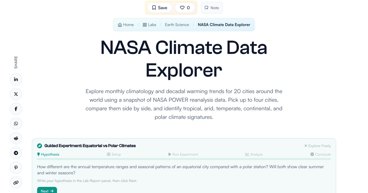NASA Climate Data Explorer - Compare City Climates and Warming Trends ...