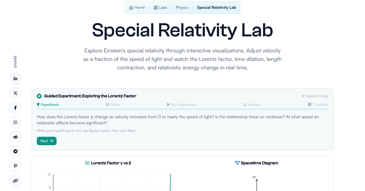 Relativity Batch Menu Special Relativity Lab | LivePhysics™