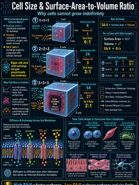 Biology: Cell Size and Surface-Area-to-Volume Ratio