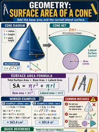 Geometry: Surface Area of a Cone