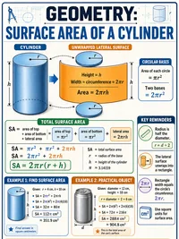 Geometry: Surface Area of a Cylinder