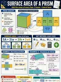 Geometry: Surface Area of a Prism