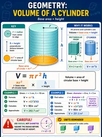 Geometry: Volume of a Cylinder