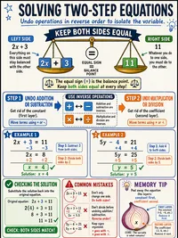 Math: Solving Two-Step Equations