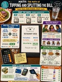 The Math of Tipping and Splitting the Bill