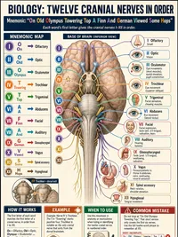 Twelve cranial nerves in order