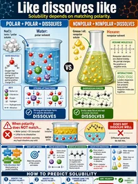 Polar solvents dissolve polar solutes and nonpolar solvents dissolve nonpolar solutes