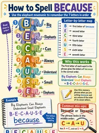 How to spell because