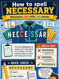 How to spell necessary (one c, two s letters)