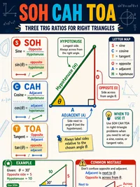 Three trig ratios (SOH CAH TOA)