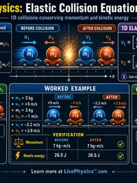 Physics: Elastic Collision Equations
