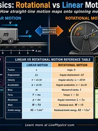 Physics: Rotational vs Linear Motion
