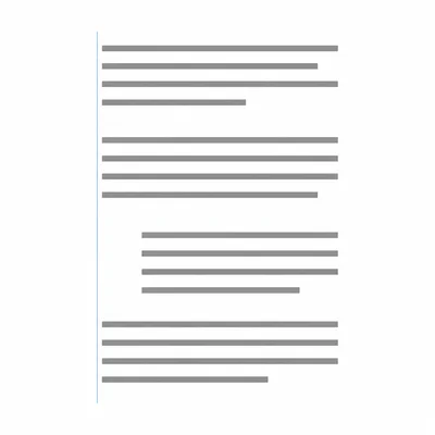 Mostly left-aligned text blocks with one paragraph noticeably indented for no clear reason.