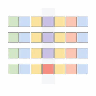 Four aligned DNA rows with one highlighted column where a single sample differs.