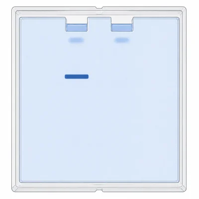 Gel showing one lane with a band and a neighboring sample lane with no band.