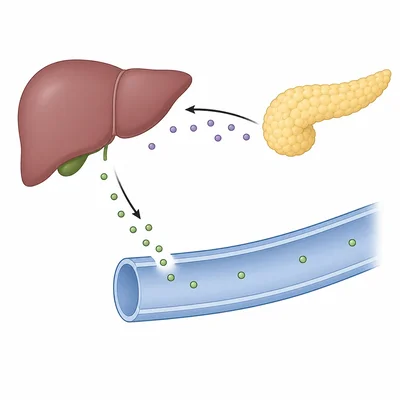 Glucagon signals the liver to release glucose into the blood.
