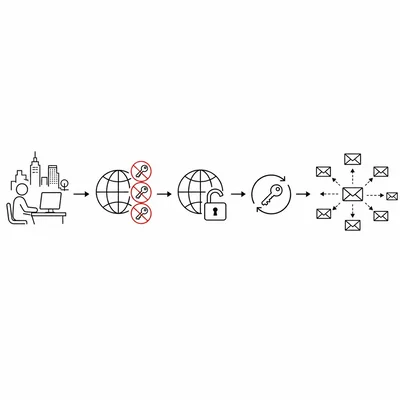 Sequence of login, password change, and mass email events suggesting account compromise.