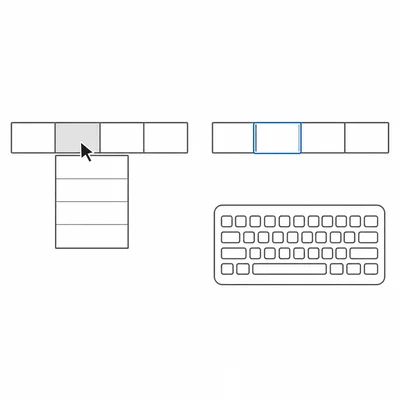 Navigation dropdown opens with mouse hover but not with keyboard focus.