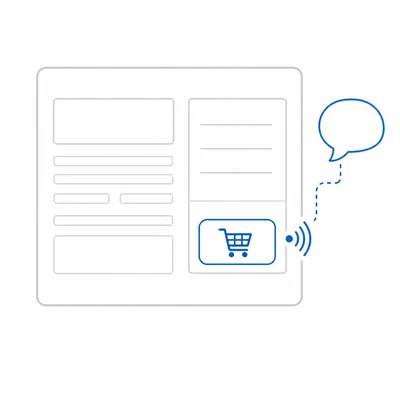 Icon-only shopping cart button being checked for an accessible label.