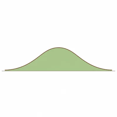 A side profile of land rising to a hill and descending again.