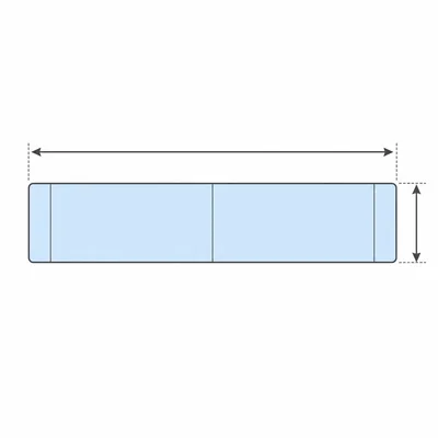 A rectangular glider wing with arrows showing wingspan and chord.