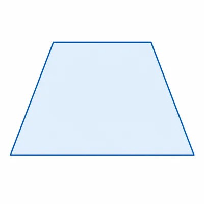 A trapezoid with one pair of parallel sides.