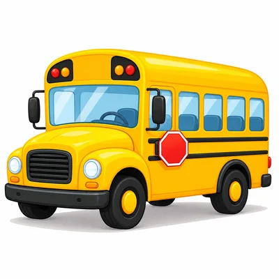A bright yellow school bus.