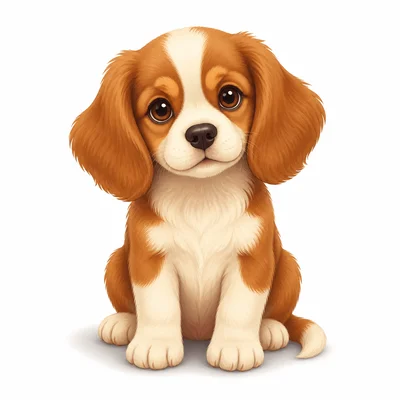 A cute puppy with soft floppy ears.