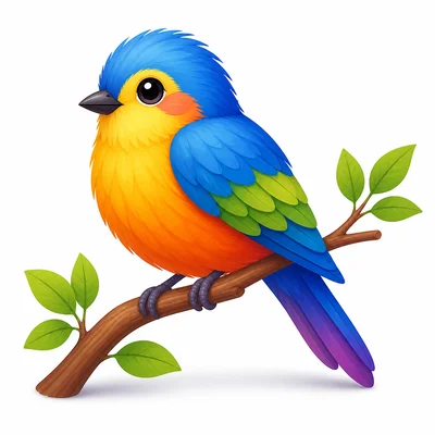 A colorful bird sitting on a branch.