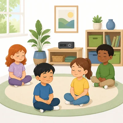 A quiet room feels silent after the music stops.