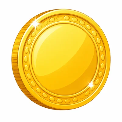 A shiny gold coin.