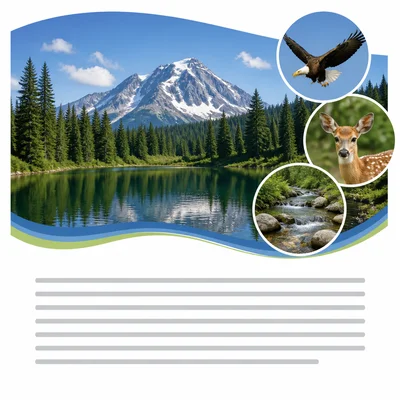 A nonfiction page with a large heading area above lines of body text.