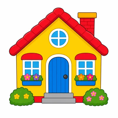 A small colorful house