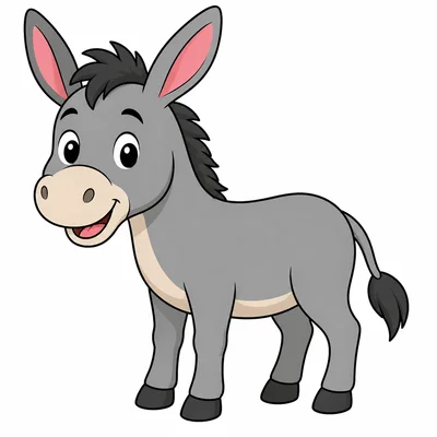 A friendly gray mule